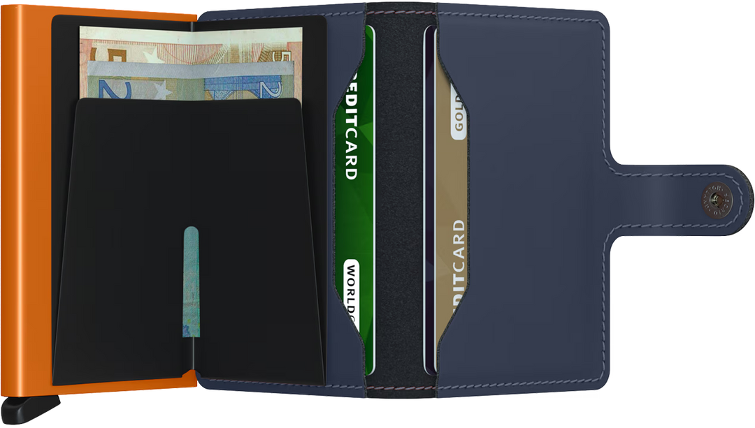 Miniwallet Portemonnaie Matte Nightblue & Orange von SECRID 4