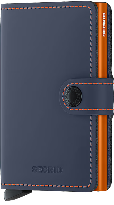 Miniwallet Portemonnaie Matte Nightblue & Orange von SECRID