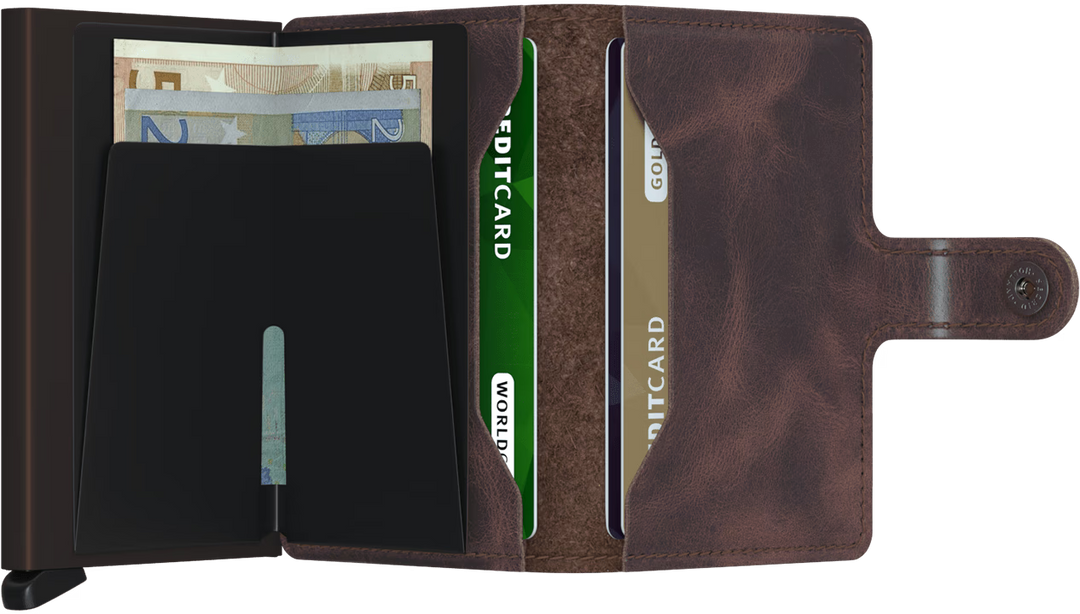Miniwallet Portemonnaie Vintage Chocolate von SECRID 4