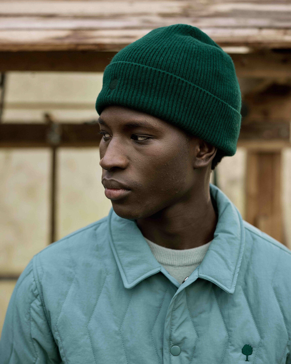 Mütze Beanie Knit Green von Faguo