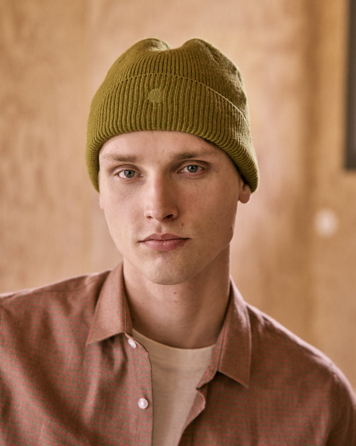 Mütze Beanie Knit Olive Green von Faguo