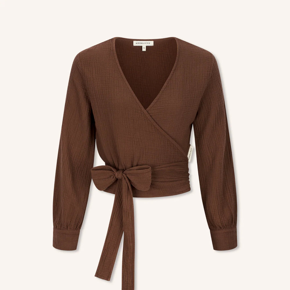 Musselin Wickelbluse Freda Braun von Nordlicht 2
