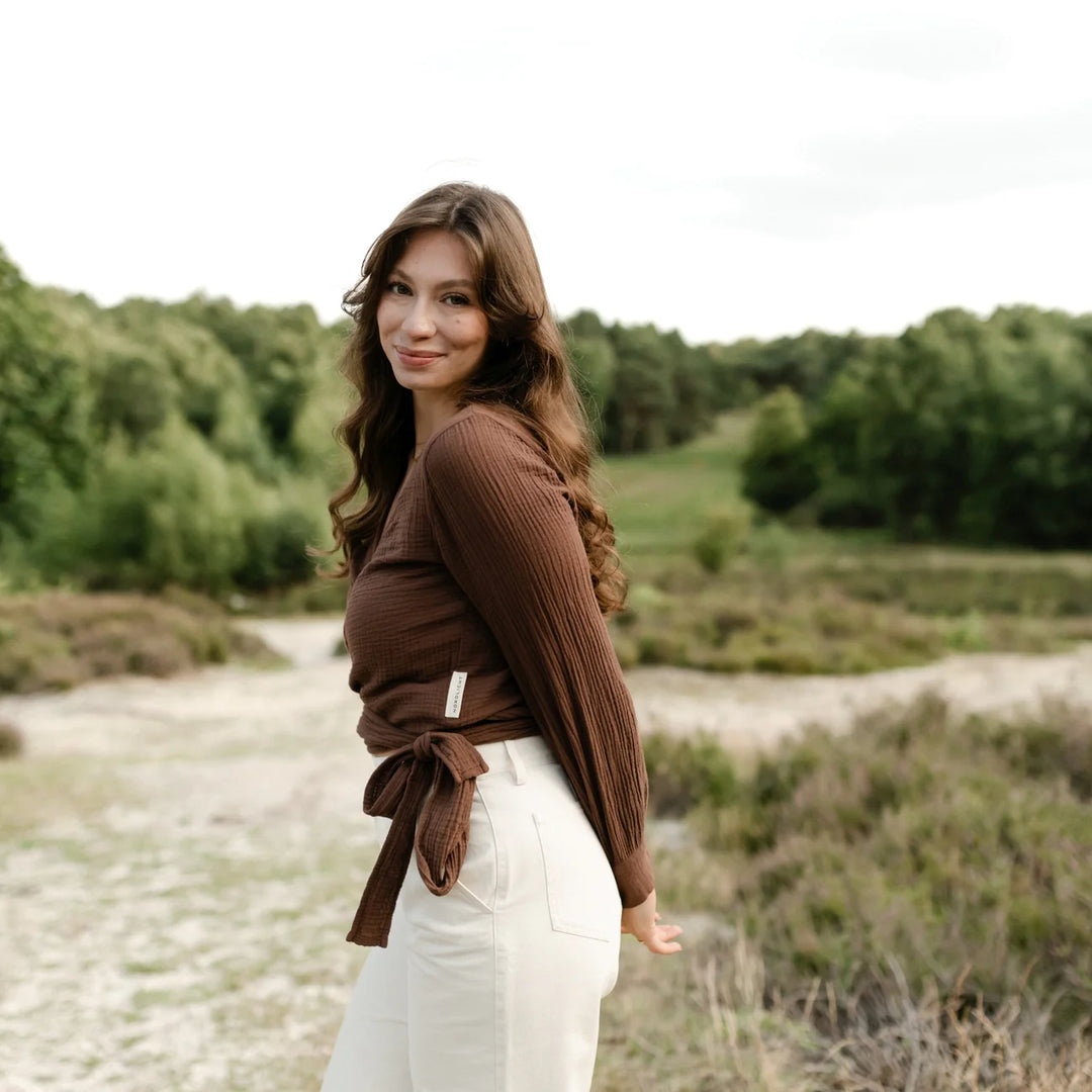Musselin Wickelbluse Freda Braun von Nordlicht 7