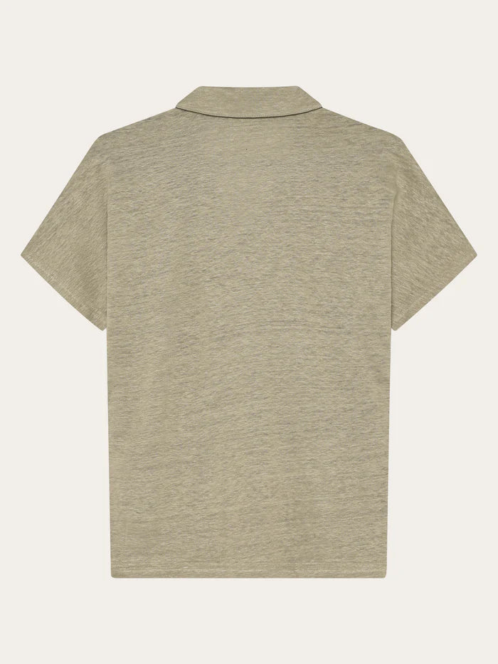 Poloshirt Linen Split Neck Twill von Knowledge Cotton Apparel 3