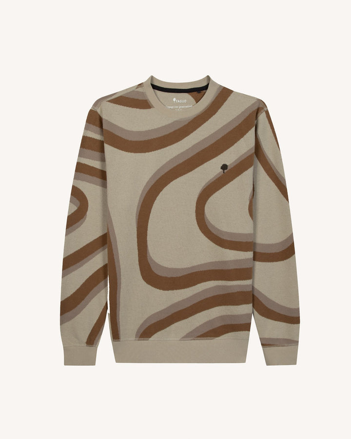 Pullover Bussy Beige-Camel mit Jacquardmuster von Faguo 2