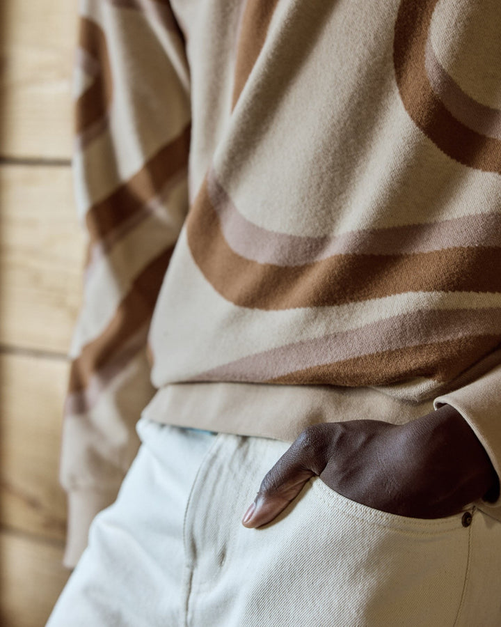 Pullover Bussy Beige-Camel mit Jacquardmuster von Faguo 3