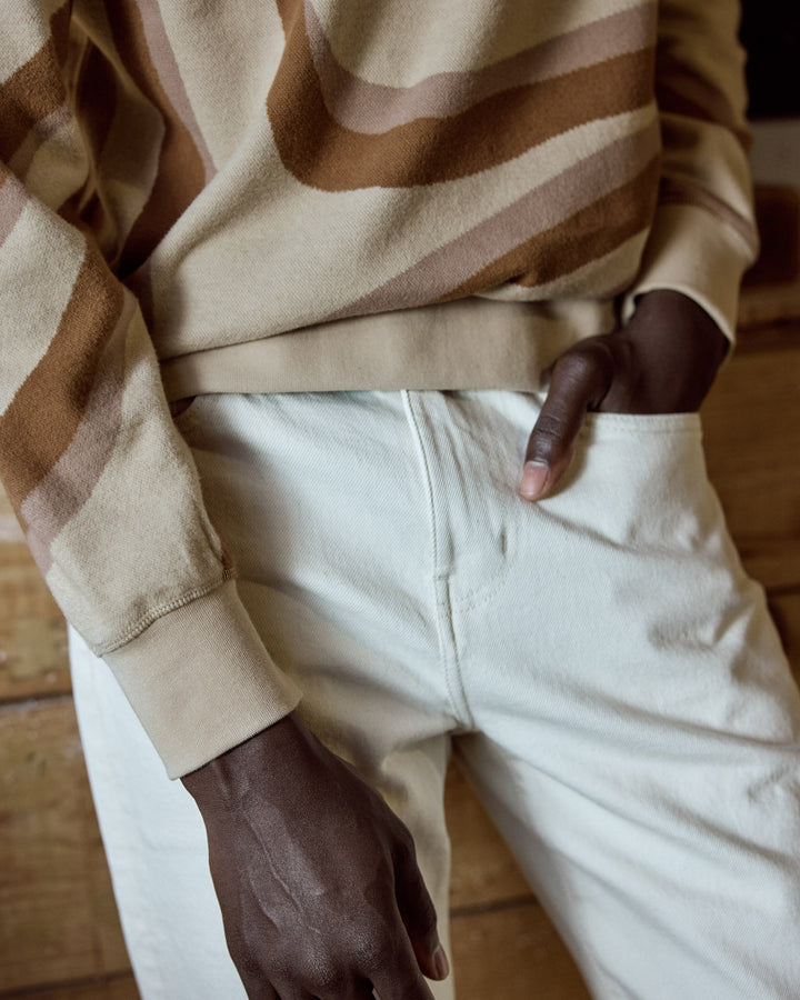 Pullover Bussy Beige-Camel mit Jacquardmuster von Faguo 5