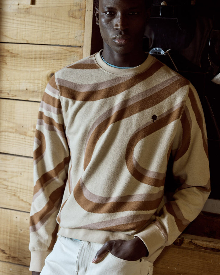 Pullover Bussy Beige-Camel mit Jacquardmuster von Faguo