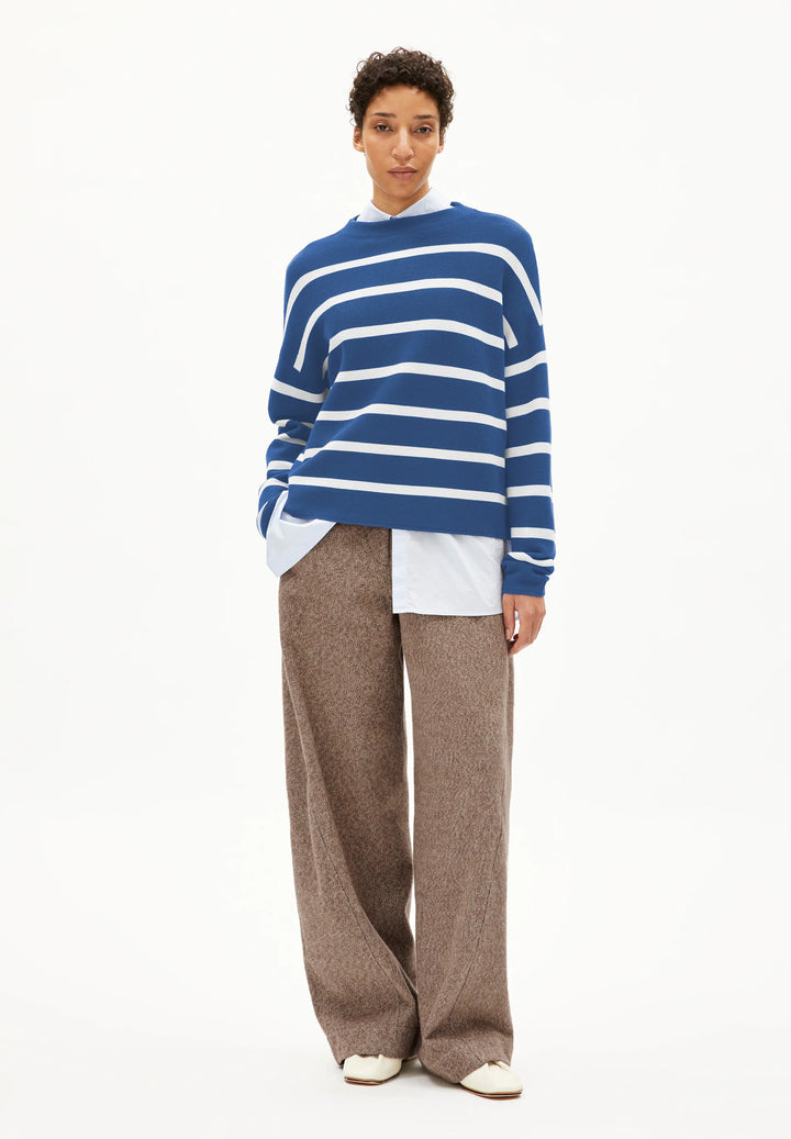 Pullover MERINAA STRIPES Dark Morning-Oatmilk von Armedangels 5