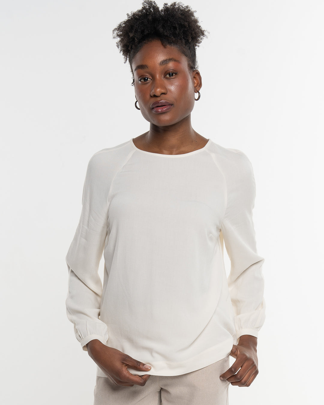 Raglanbluse Floral White von Alma & Lovis