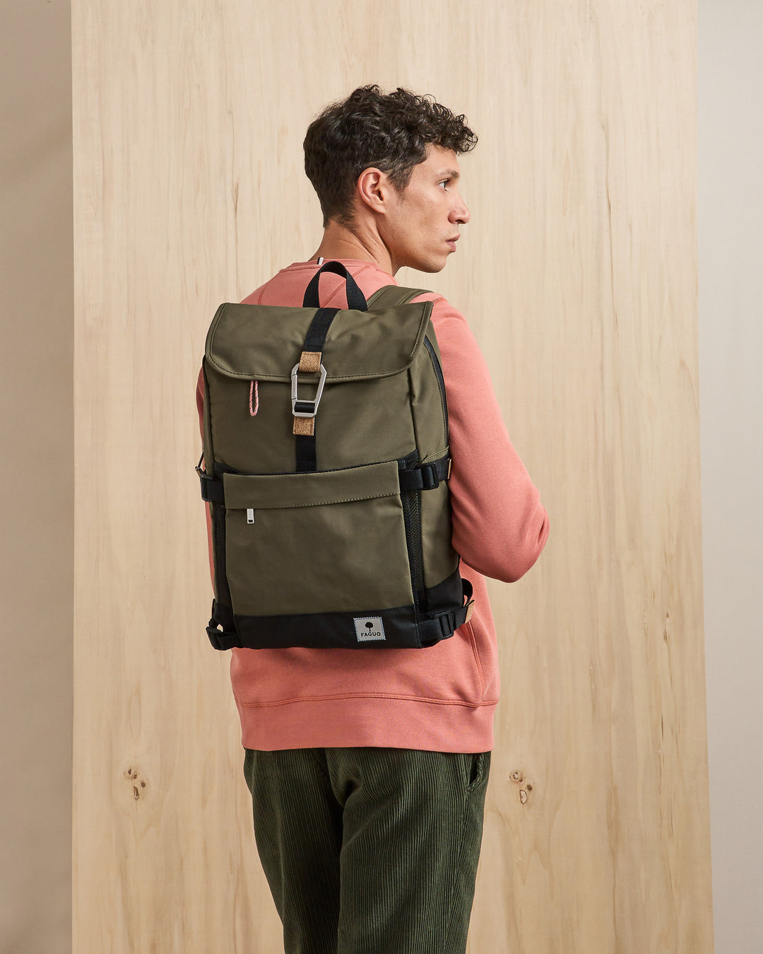 Rucksack Commuter 2.0 Woven Kaki von Faguo