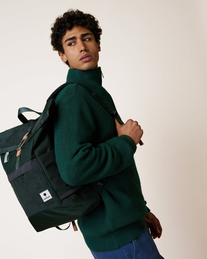 Rucksack Cycling Medium Woven Green von Faguo – weitere Ansicht
