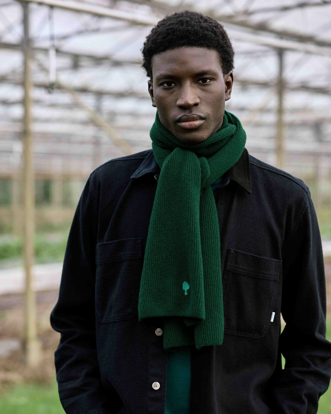 Schal Knit Scarf Green von Faguo