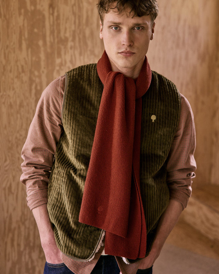 Schal Knit Scarf Red Brick von Faguo 
