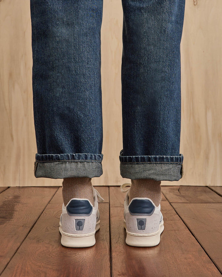 Schuhe Commute 1 aus Leder Weiss & Navy von Faguo 3