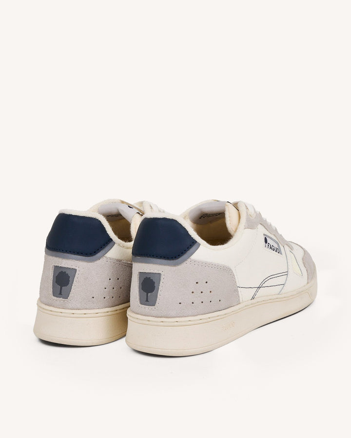 Schuhe Commute 1 aus Leder Weiss & Navy von Faguo 4