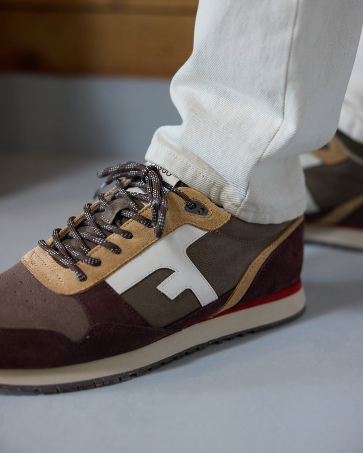 Schuhe Elm Suede-Woven Taupe von Faguo 3