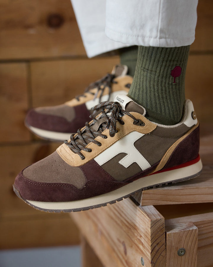 Schuhe Elm Suede-Woven Taupe von Faguo 