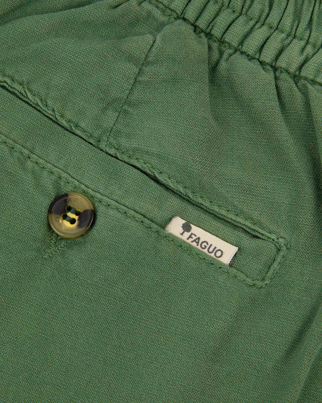 Shorts Chevre Woven Green von Faguo - Zweiblatt 4