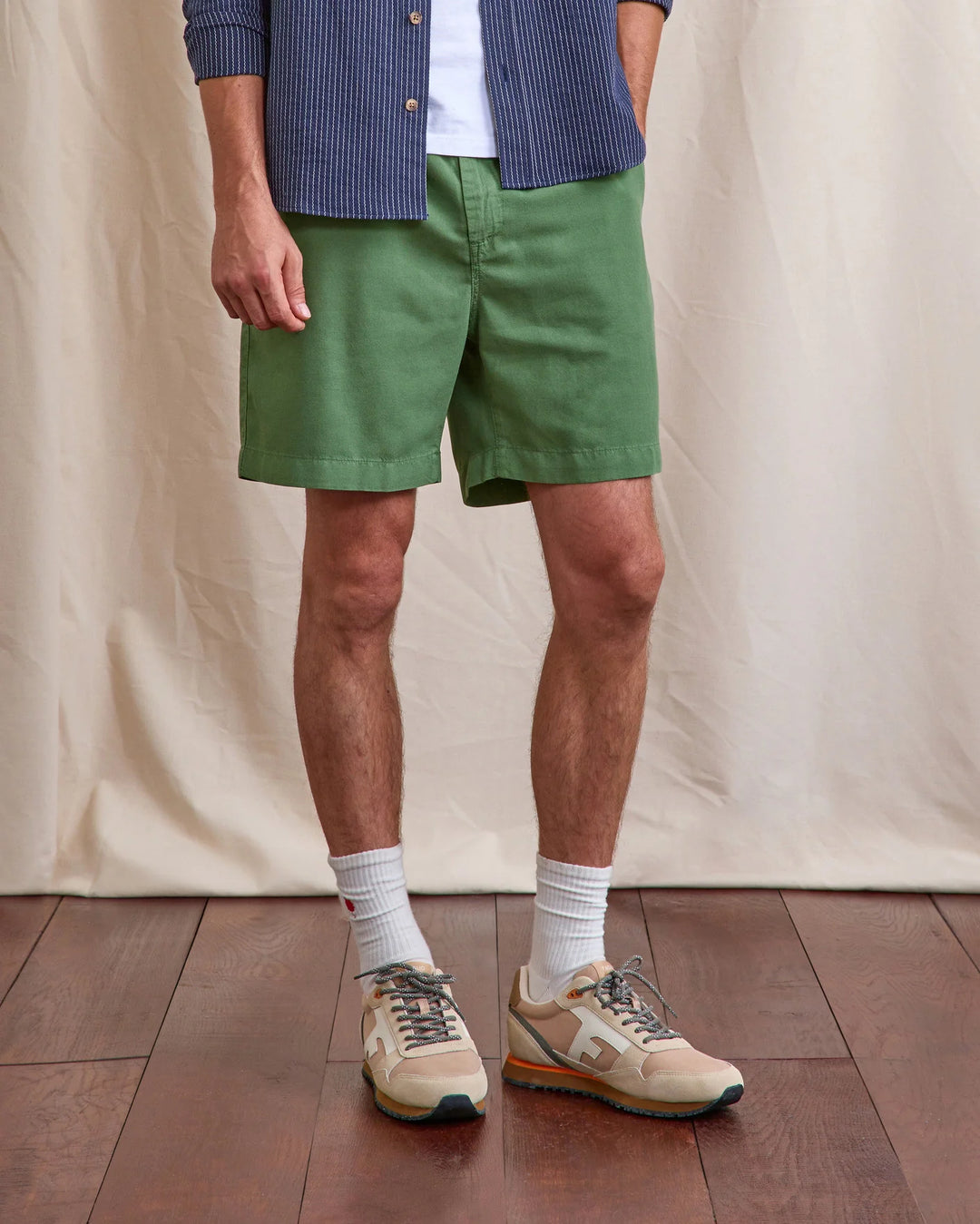 Shorts Chevre Woven Green von Faguo - Zweiblatt 