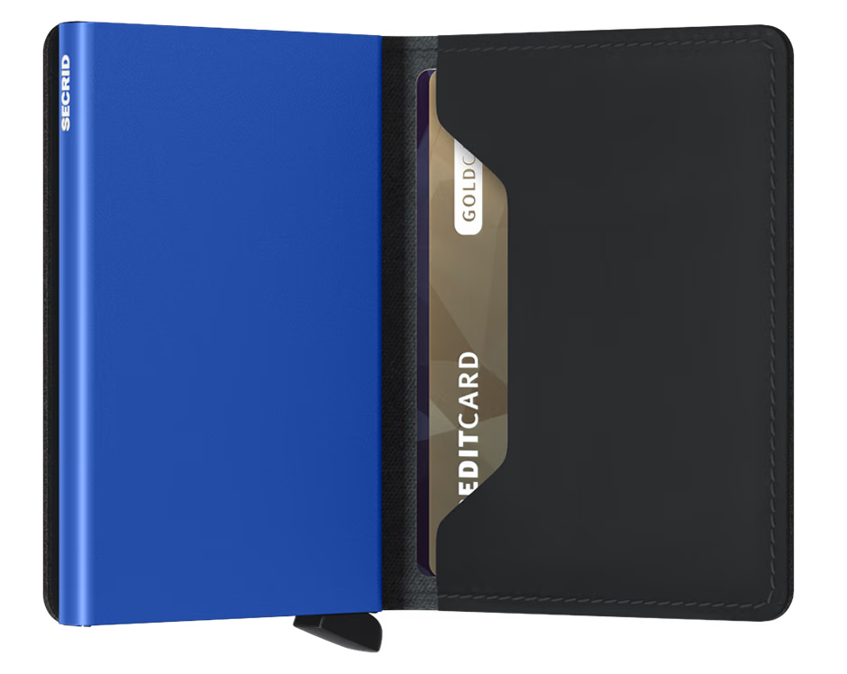 Slimwallet Matte Black & Blue von SECRID 3