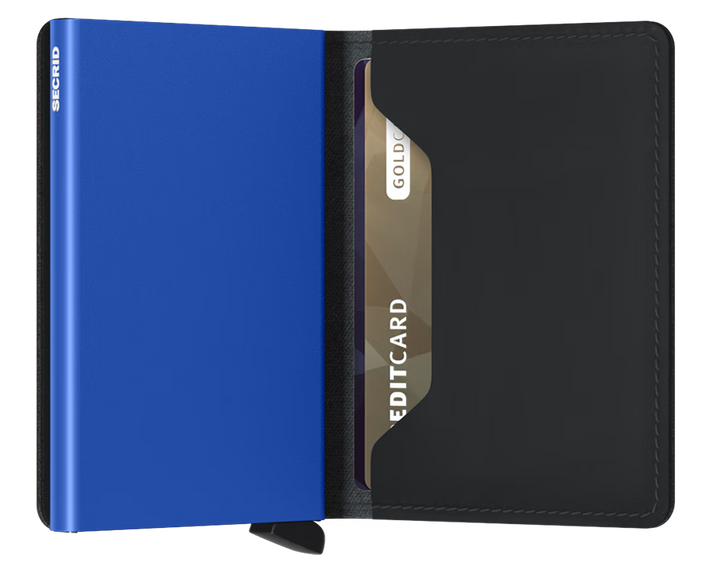 Slimwallet Matte Black & Blue von SECRID 3
