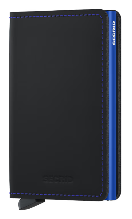 Slimwallet Matte Black & Blue von SECRID 