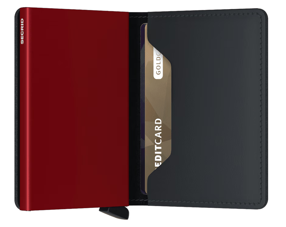Slimwallet Matte Black & Red von SECRID 4