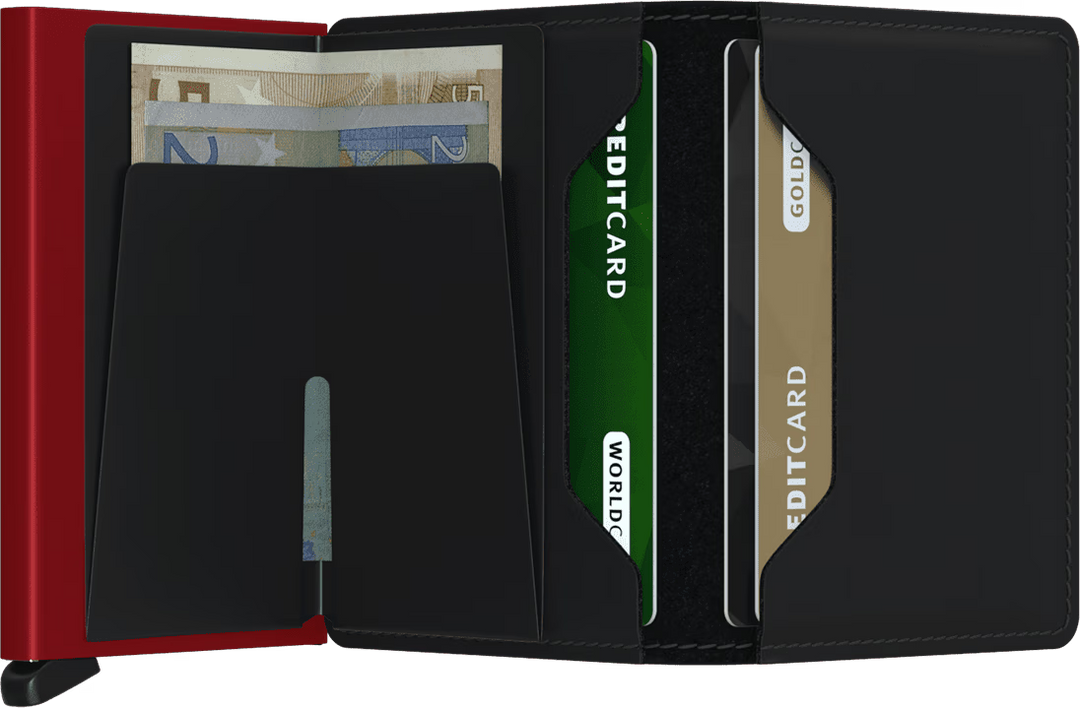 Slimwallet Matte Black & Red von SECRID 5