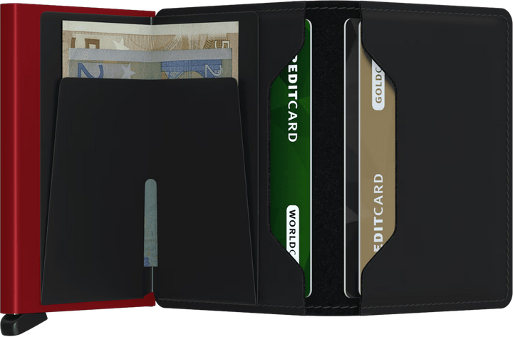 Slimwallet Matte Black & Red von SECRID 5