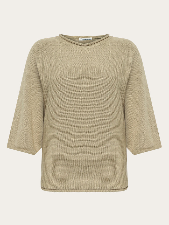 Strick T-Shirt Bat Sleeve Knit Twill von Knowledge Cotton Apparel