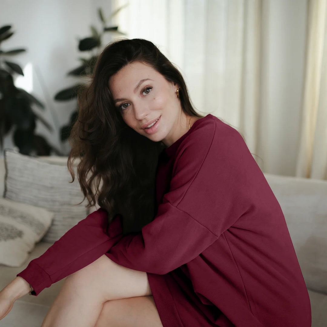Sweat Pullover Kleid Malin Cherry von Nordlicht 3