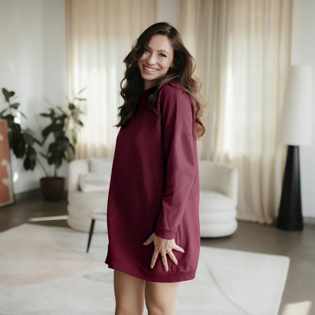 Sweat Pullover Kleid Malin Cherry von Nordlicht 4