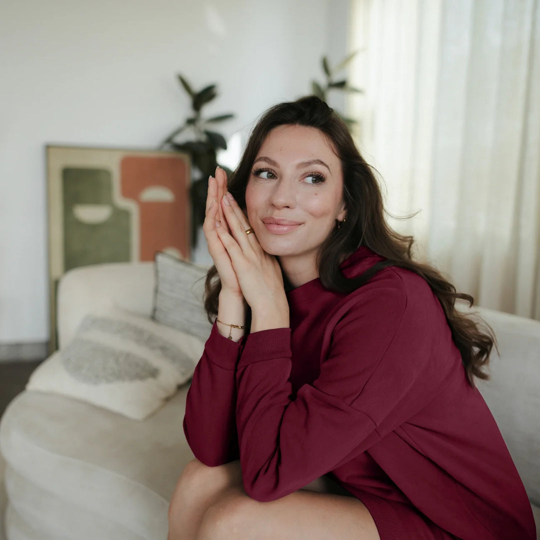 Sweat Pullover Kleid Malin Cherry von Nordlicht 7