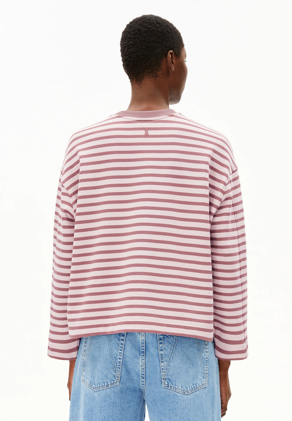 Sweater FRANKAA MAARLEN STRIPE Ice Grape - Dark Berry von Armedangels 2