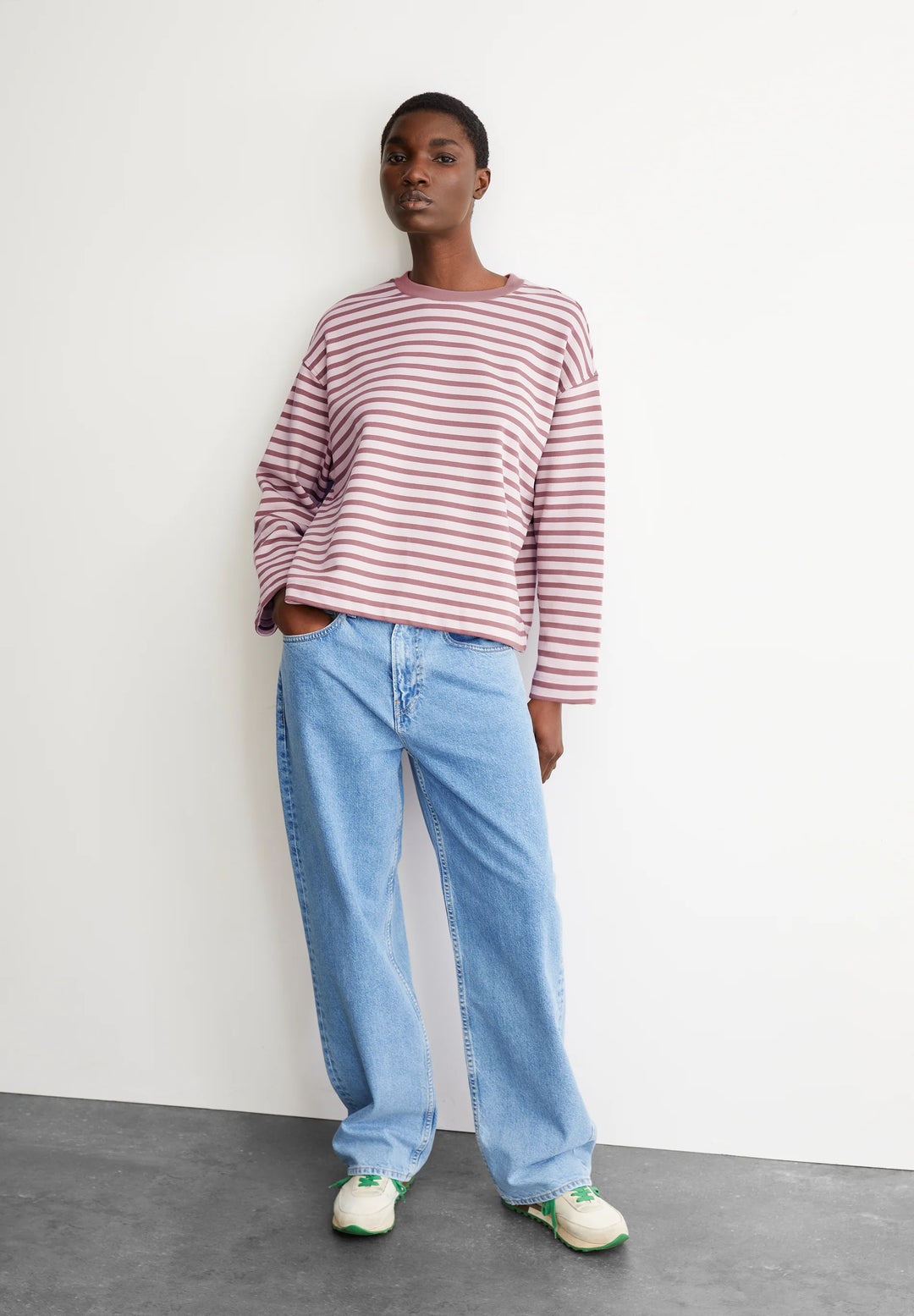 Sweater FRANKAA MAARLEN STRIPE Ice Grape - Dark Berry von Armedangels 4