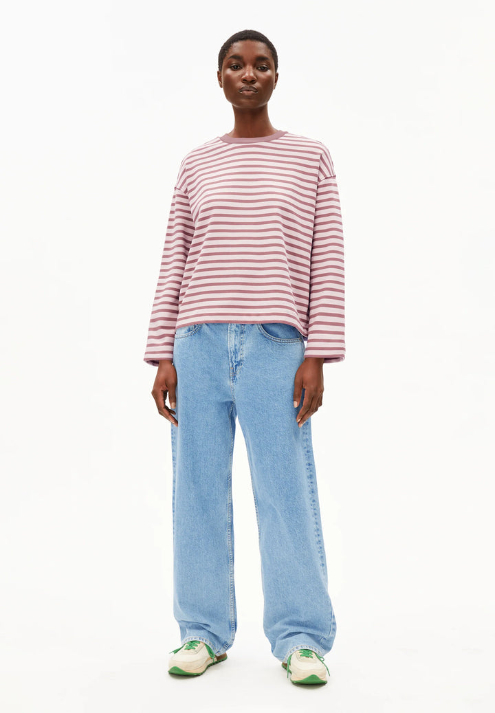 Sweater FRANKAA MAARLEN STRIPE Ice Grape - Dark Berry von Armedangels 5