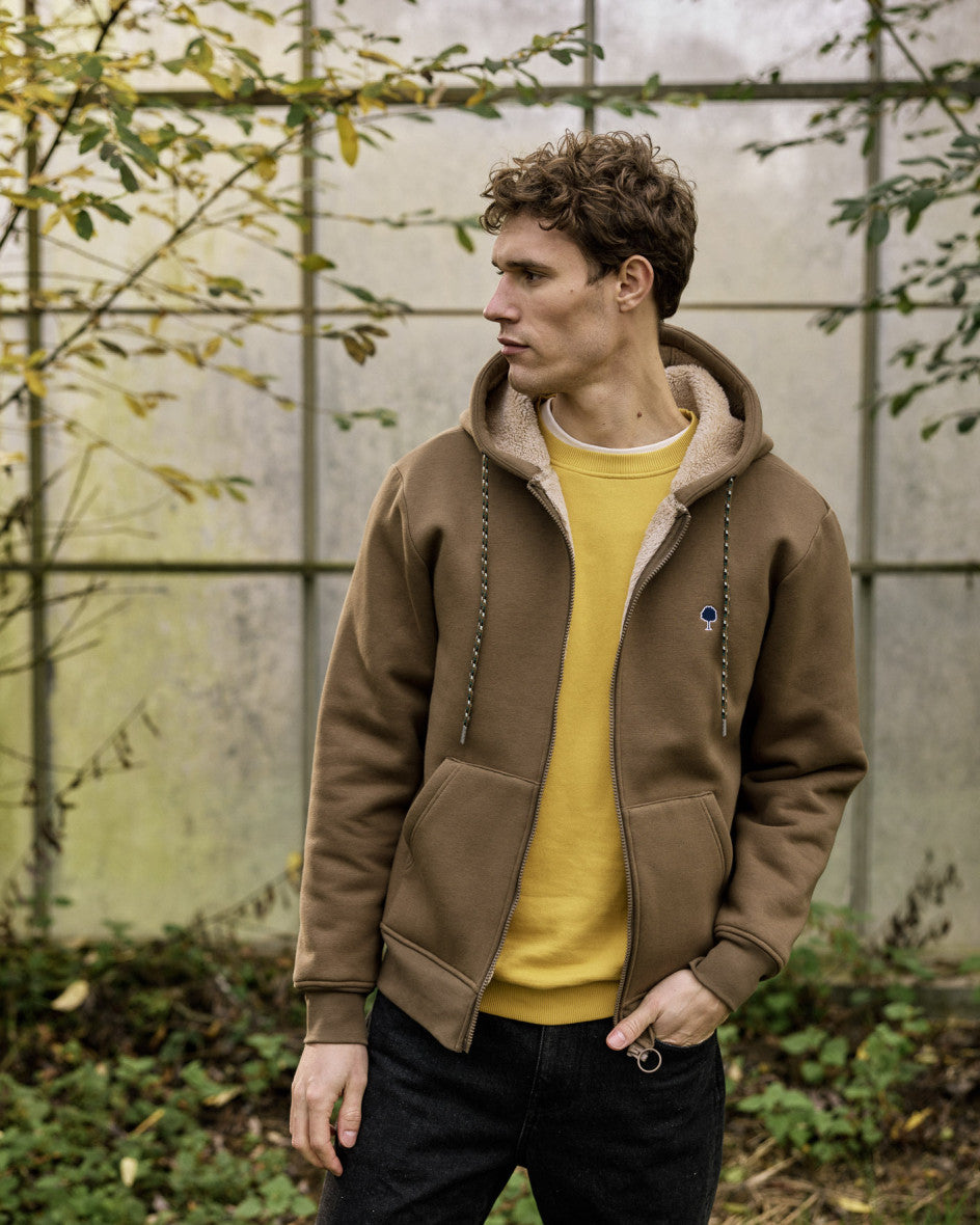 Sweatjacke Meygal Knit Marron von Faguo 