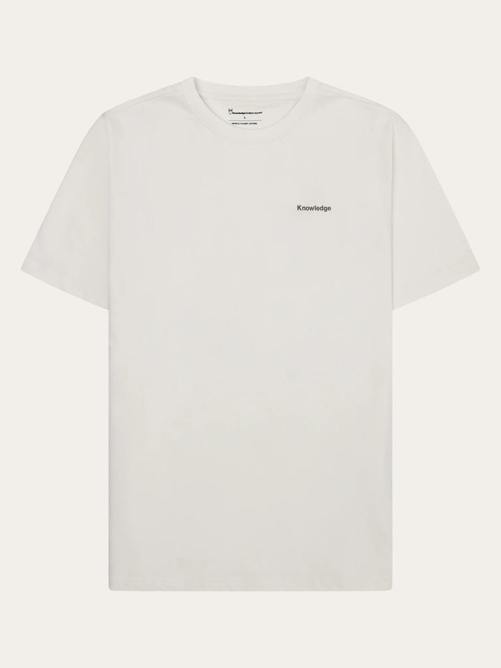 T-Shirt Back Print Egret von Knowledge Cotton Apparel 1