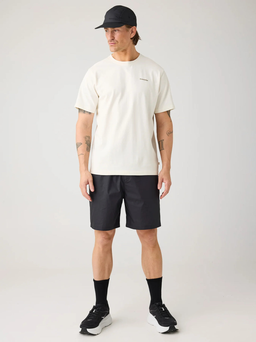 T-Shirt Back Print Egret von Knowledge Cotton Apparel 6