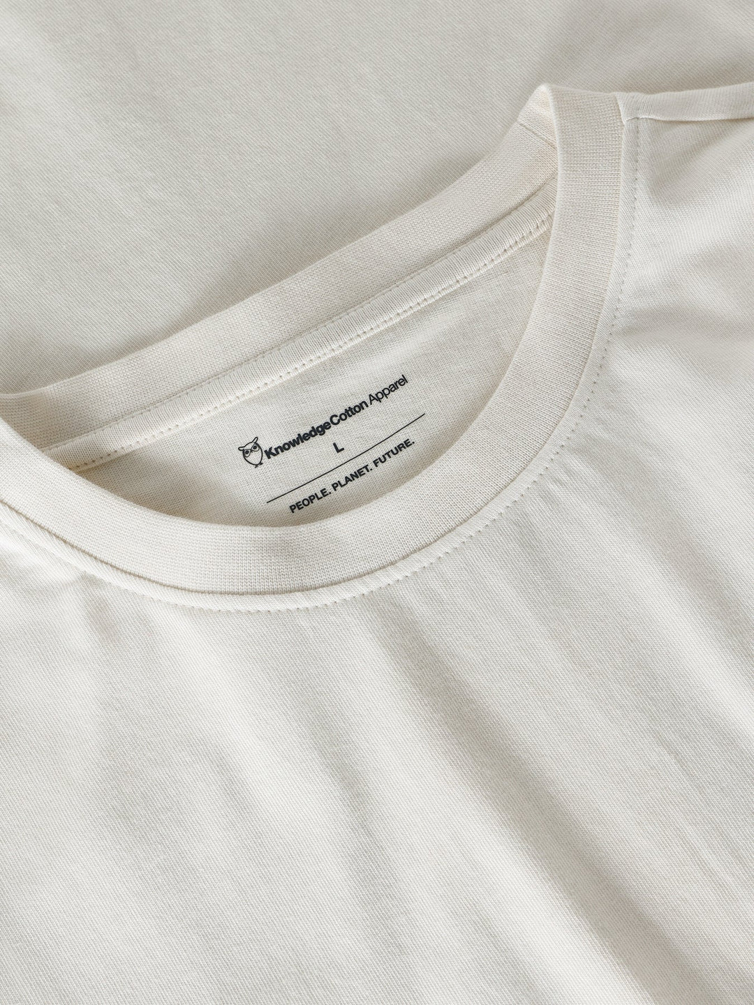T-Shirt Back Print Egret von Knowledge Cotton Apparel 8