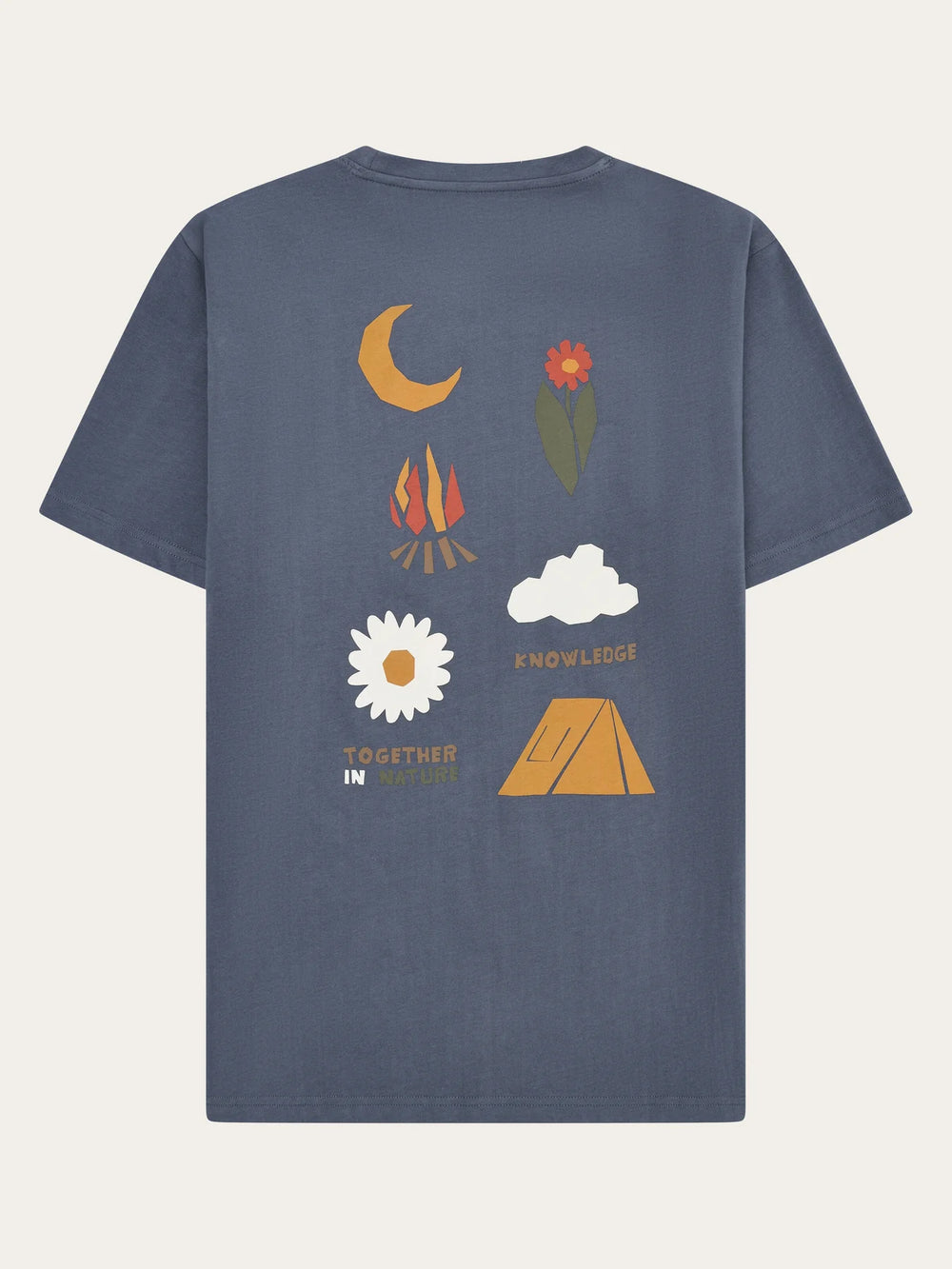 T-Shirt Back Print Vintage Indigo von Knowledge Cotton Apparel 11