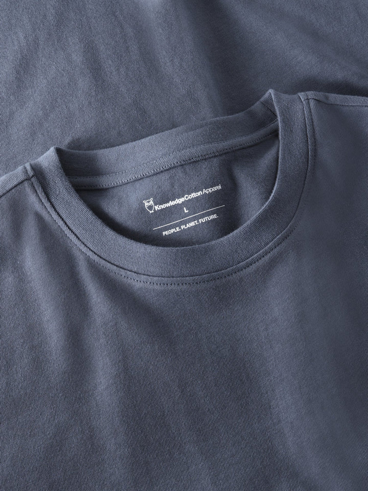 T-Shirt Back Print Vintage Indigo von Knowledge Cotton Apparel 12