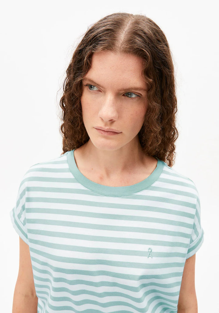 T-Shirt IDAARA STRIPES White-Foam von Armedangels 2