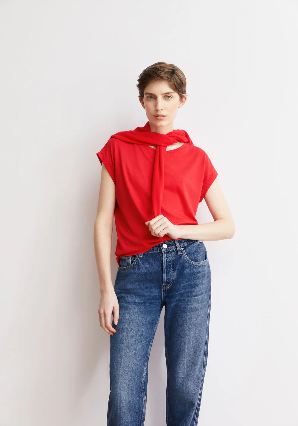 T-Shirt JILAANA Mars Red von Armedangels 3