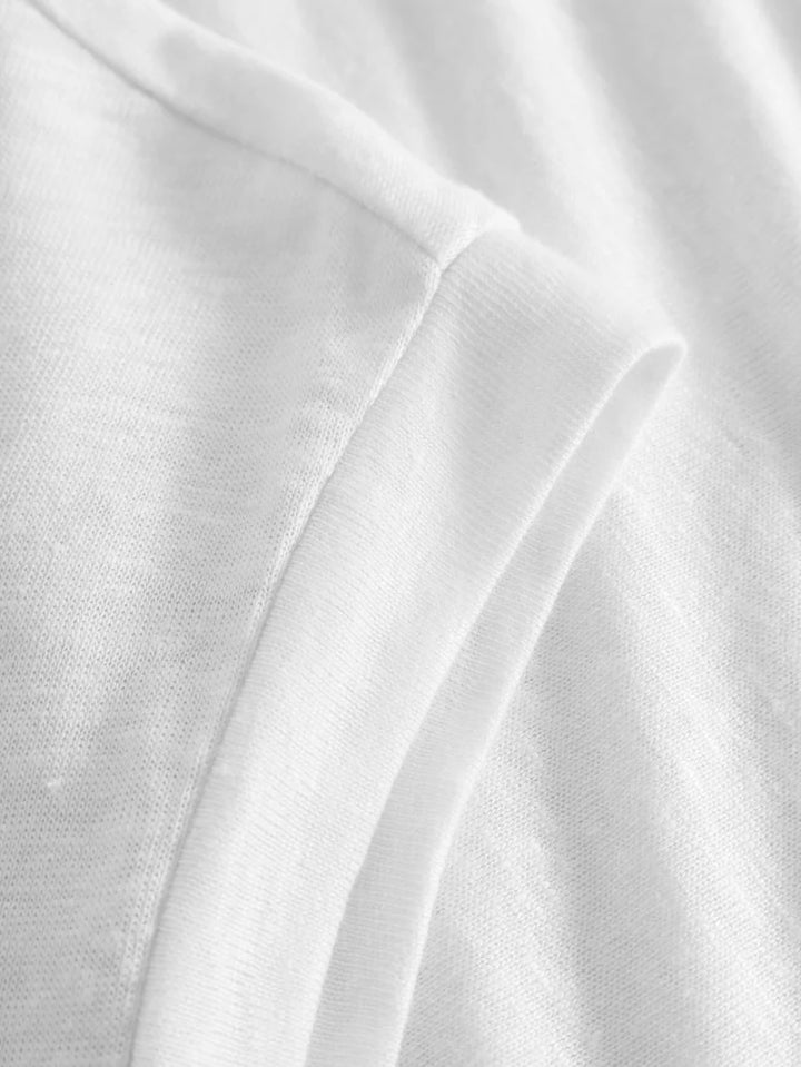 T-Shirt Linen Sleeveless Bright White von Knowledge Cotton Apparel 6
