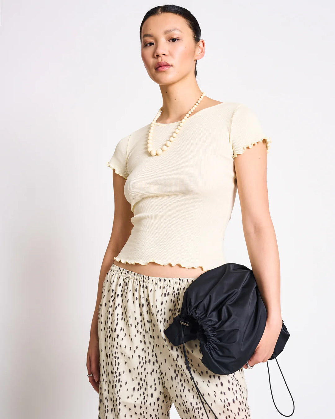 T-Shirt Minirib Ren Buttermilk von Jan n June - Zweiblatt 2