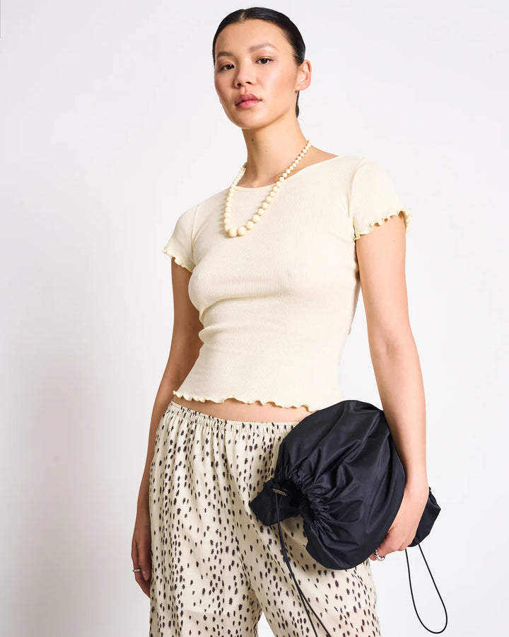 T-Shirt Minirib Ren Buttermilk von Jan n June - Zweiblatt 2