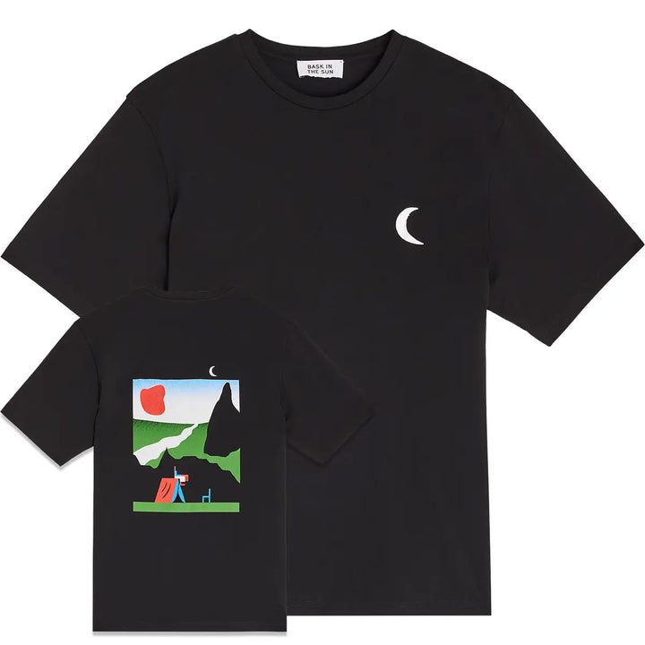 T-Shirt Moon Tee Black von bask in the sun 