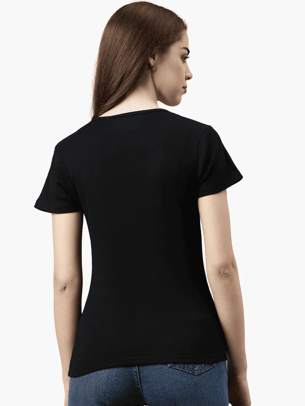 T-Shirt Ripp V-Neck Efia Schwarz Switcher Model 3